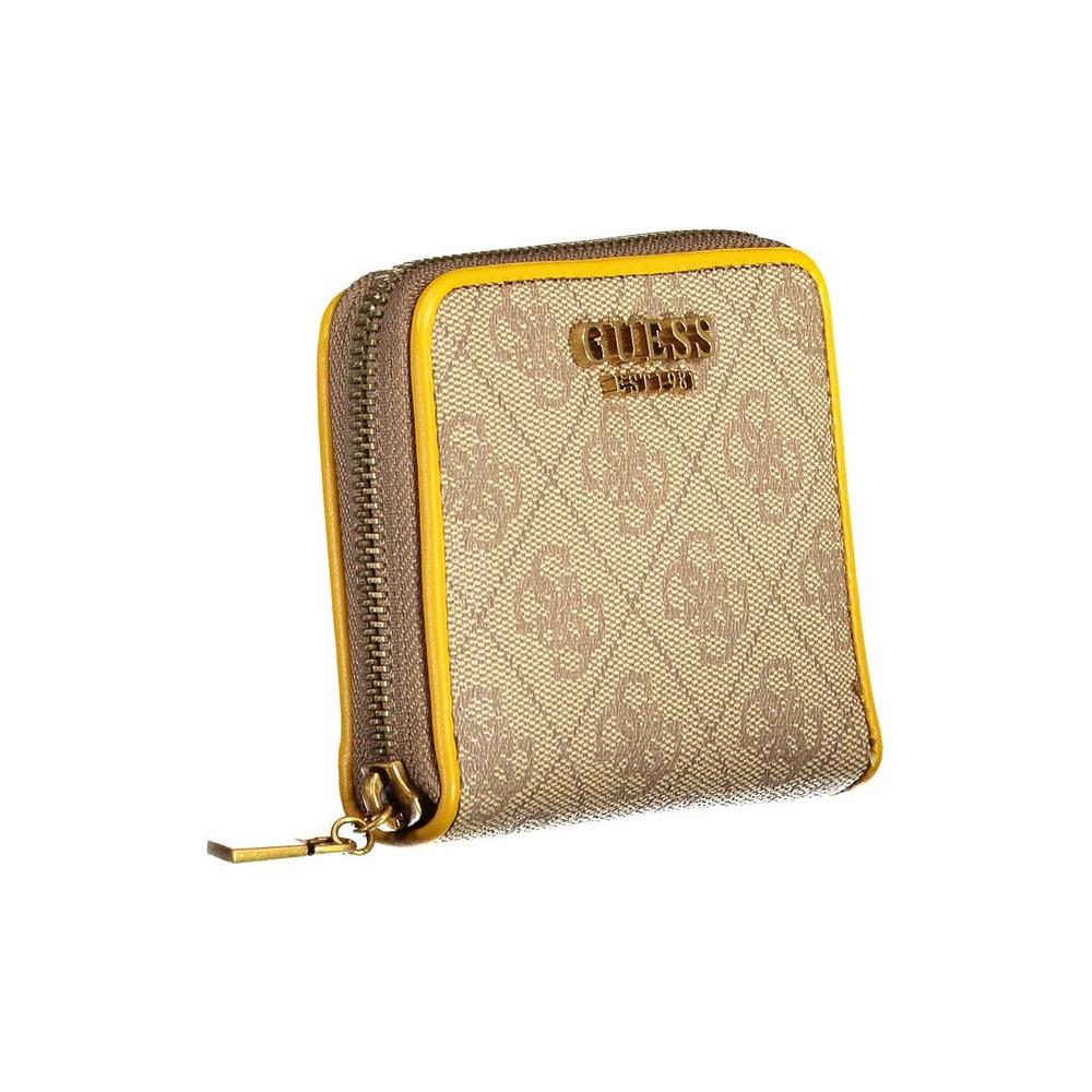 Guess Jeans Chic Sunshine Yellow Zip Wallet Guess Jeans