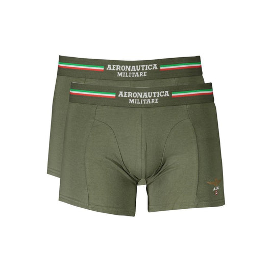 Aeronautica Militare Green Cotton Underwear Aeronautica Militare