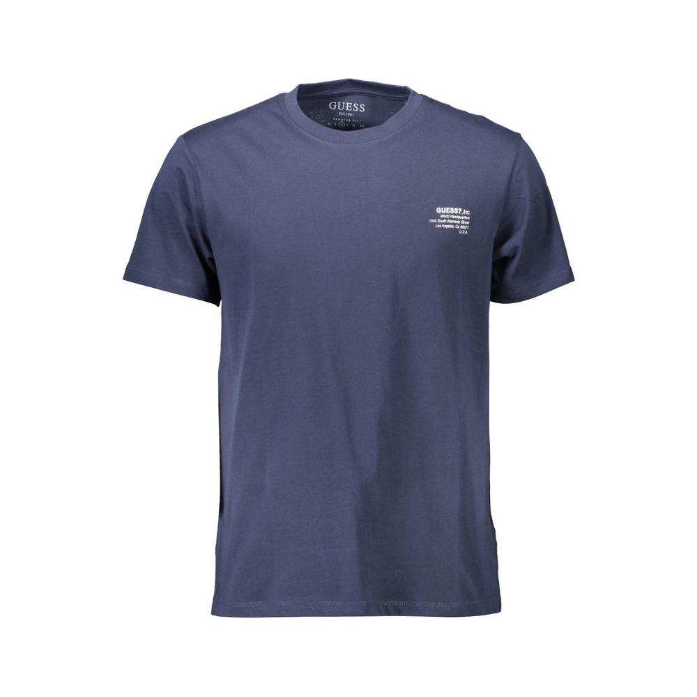 Guess Jeans Blue Cotton Men T-Shirt Guess Jeans