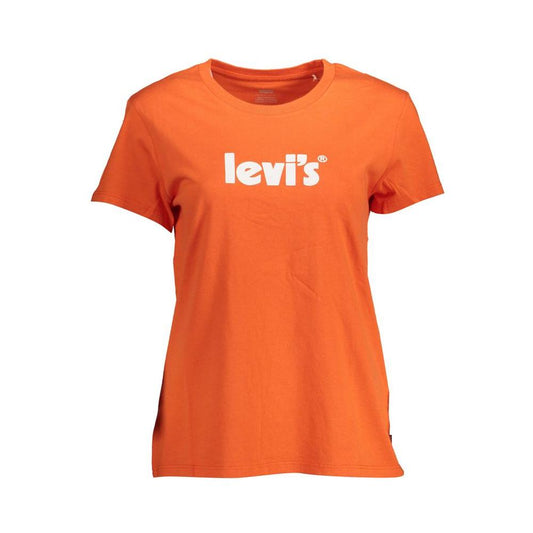 Levi's Orange Cotton Women T-Shirt Levi's