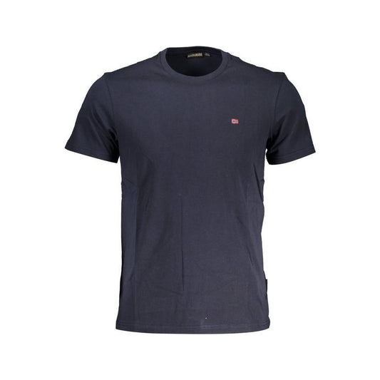 Napapijri Blue Cotton Men T-Shirt Napapijri