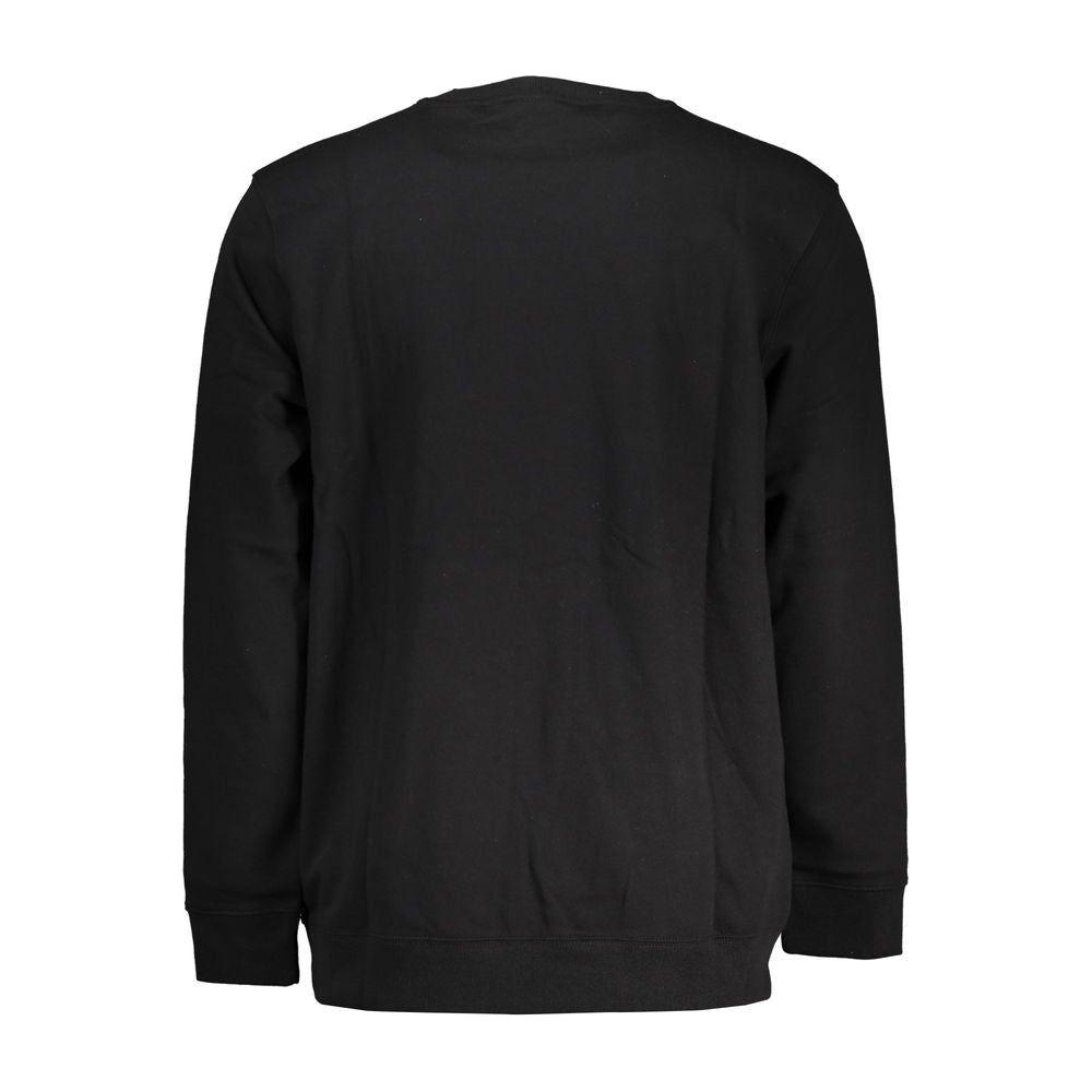 Vans Sleek Black Cotton Sweatshirt with Logo Print Vans