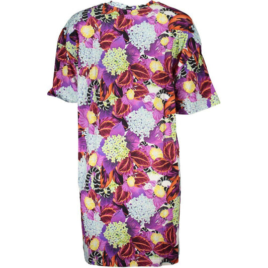 Cavalli Class Purple Cotton Dress Cavalli Class