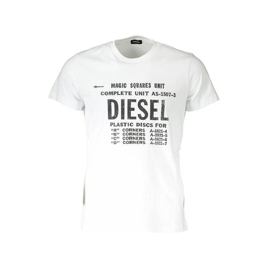 Diesel White Cotton Men T-Shirt Diesel