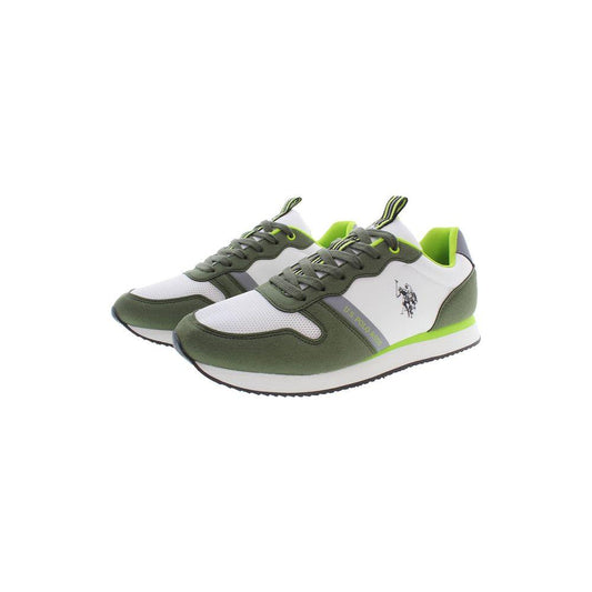 U.S. POLO ASSN. Green Lace-Up Sneakers with Contrasting Details U.S. POLO ASSN.