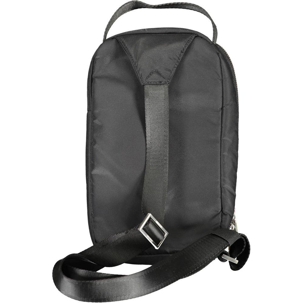 Front view with bag zipped and handles upright.