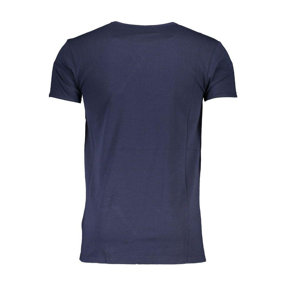 Cavalli Class Blue Cotton T-Shirt Cavalli Class