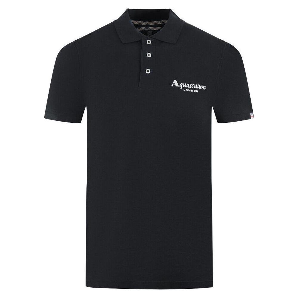 Aquascutum Elegant Contrast Logo Cotton Polo Shirt Aquascutum