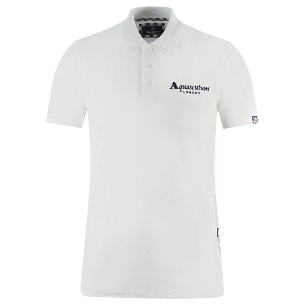 Aquascutum Elegant White Cotton Polo Shirt Aquascutum