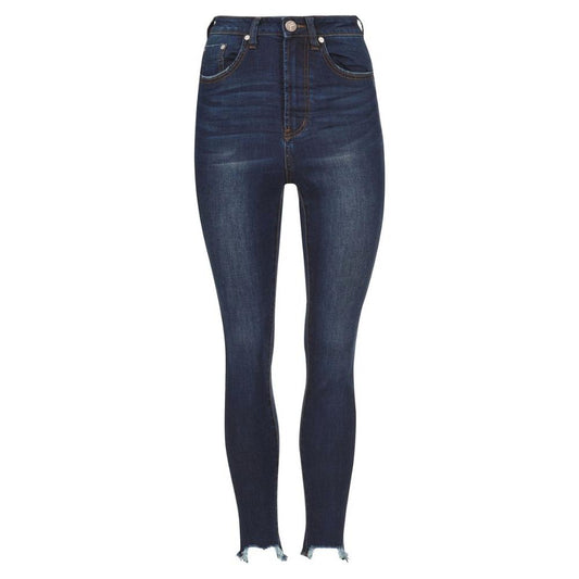 One Teaspoon Dark Blue Cotton Women's Skinny Jean One Teaspoon