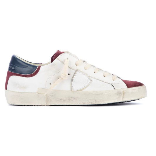 Philippe Model Elegant Leather Sneakers with Suede Accents