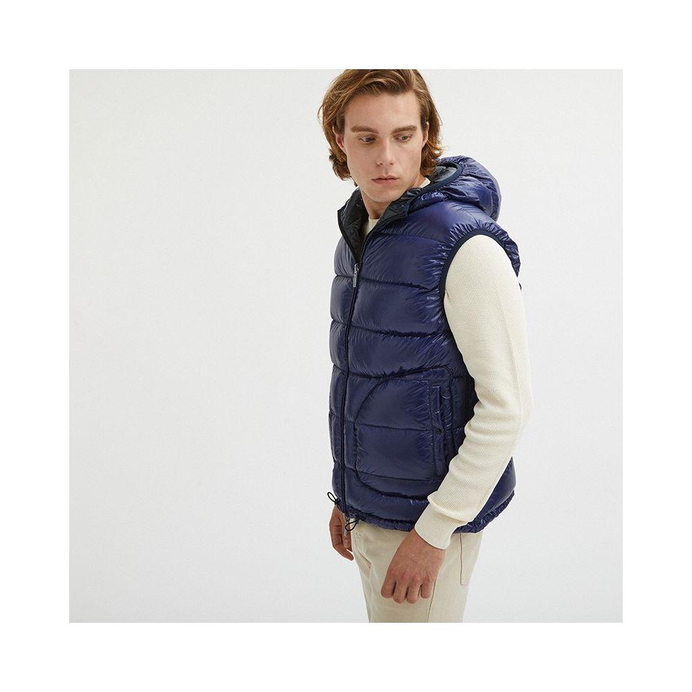 Centogrammi Blue Nylon Men's Reversible Vest Centogrammi