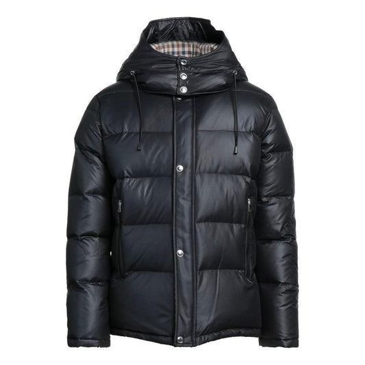 Aquascutum Black Polyester Men Jacket Aquascutum