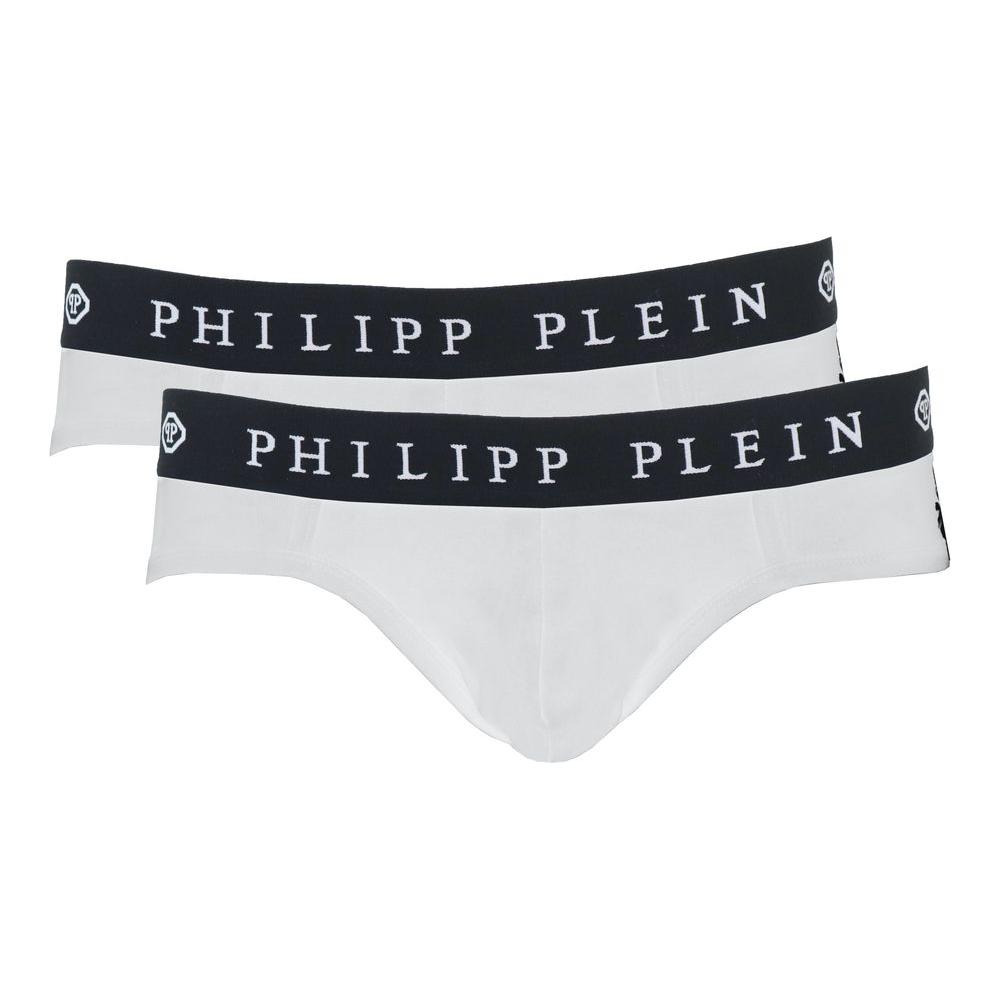 Philipp Plein White Cotton Men Boxer Short Philipp Plein