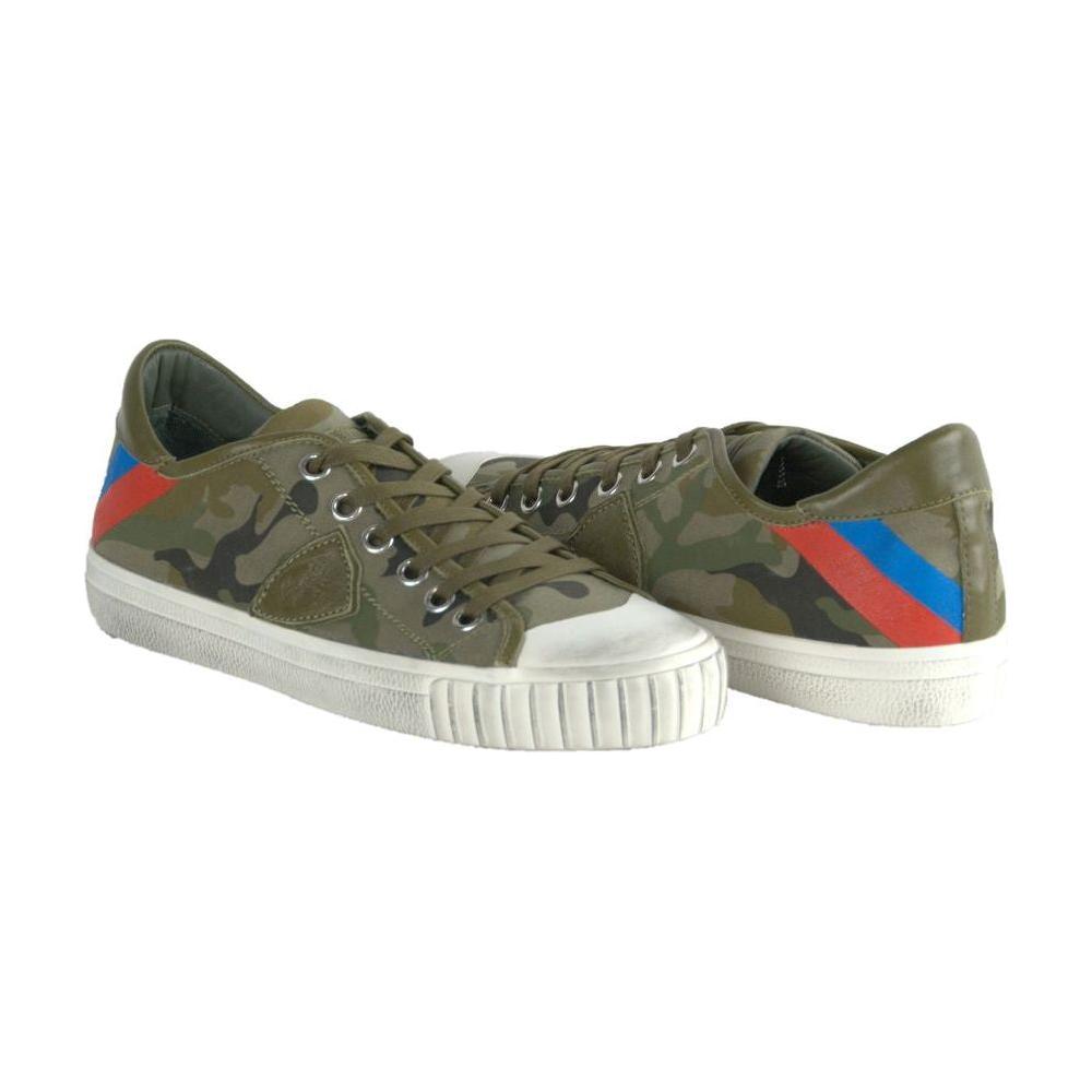 Philippe Model Green Leather Men Sneaker Philippe Model