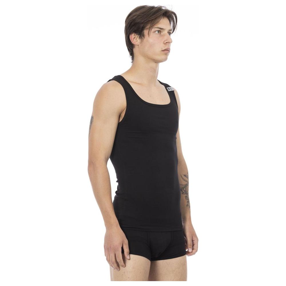 Bikkembergs Black Cotton Men Tank Top Bikkembergs