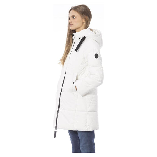 Baldinini Trend White Polyester Women Coat Baldinini Trend