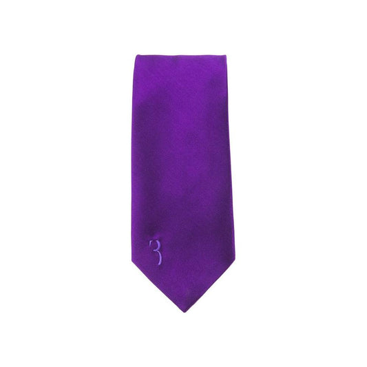 Billionaire Italian Couture Elegant Purple Embroidered Sisal Tie Billionaire Italian Couture