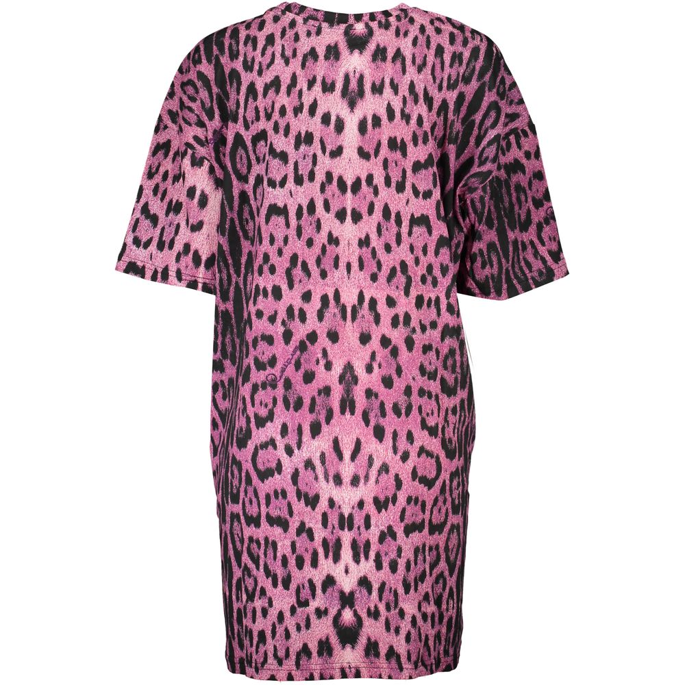 Cavalli Class Pink Cotton Dress Cavalli Class