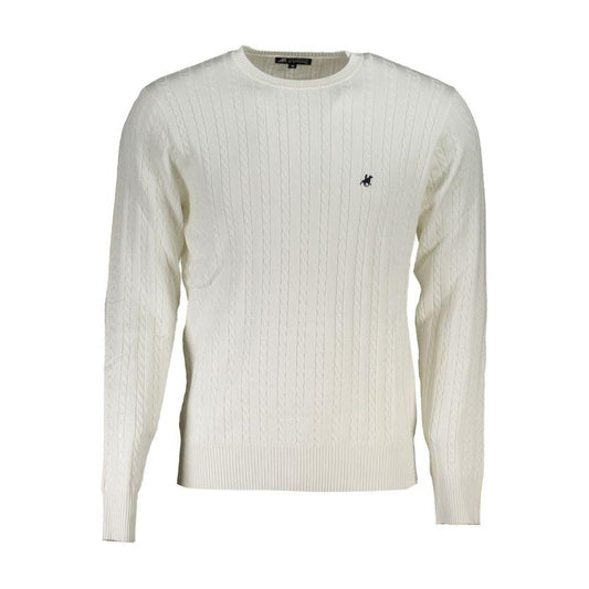 U.S. Grand Polo Elegant Crew Neck Sweater with Contrast Details U.S. Grand Polo