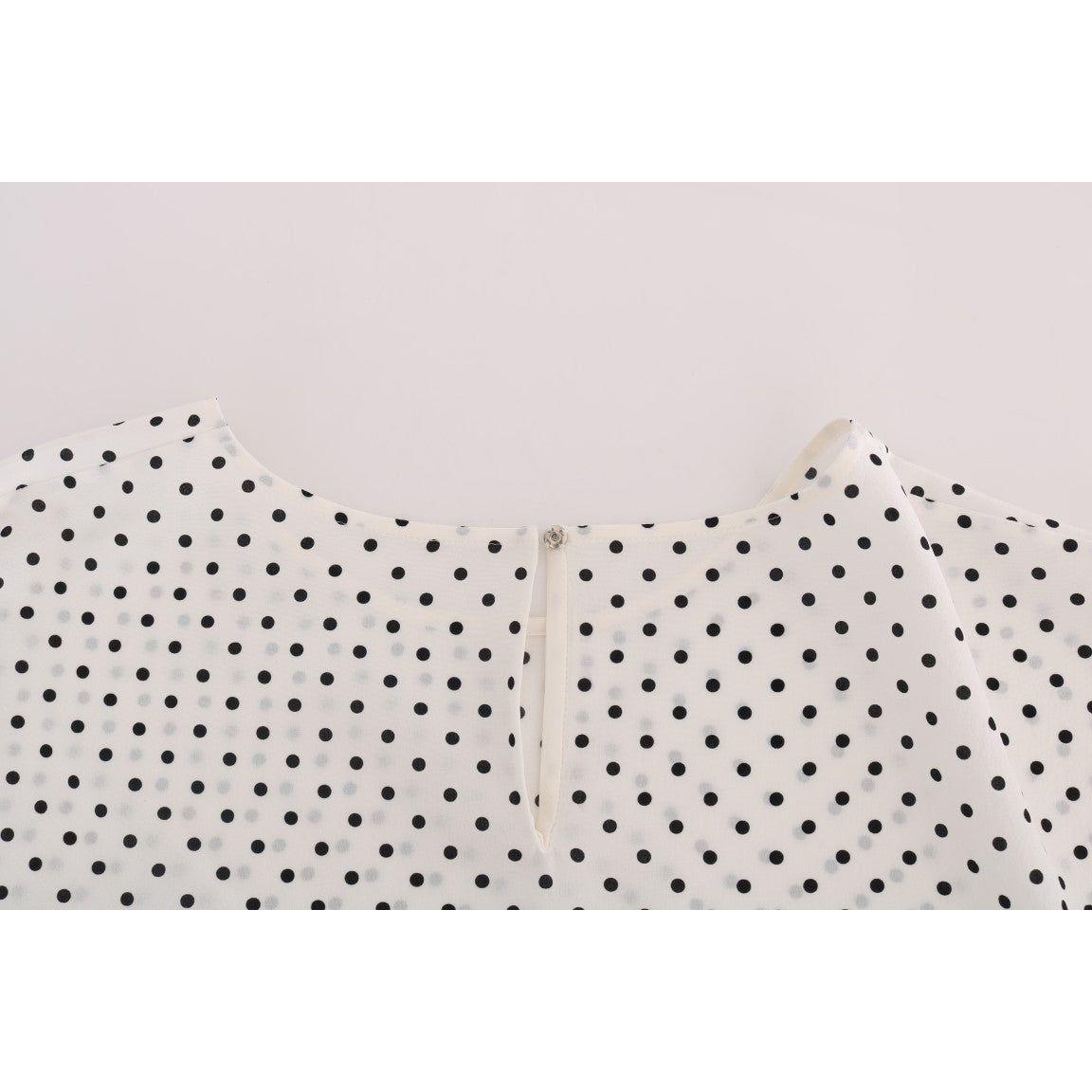 Dolce & Gabbana Chic Polka Dot Silk Blouse Dolce & Gabbana