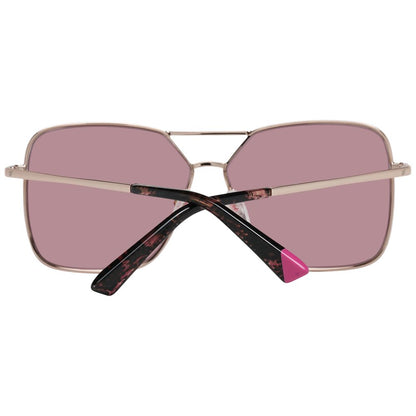 Web Rose Gold Metal Sunglasses Web