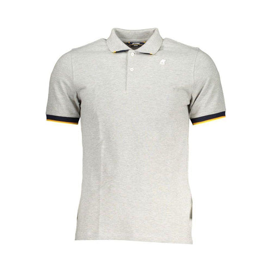 K-WAY Gray Cotton Polo Shirt K-WAY