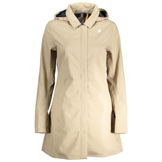 Beige Polyester Jackets & Coat