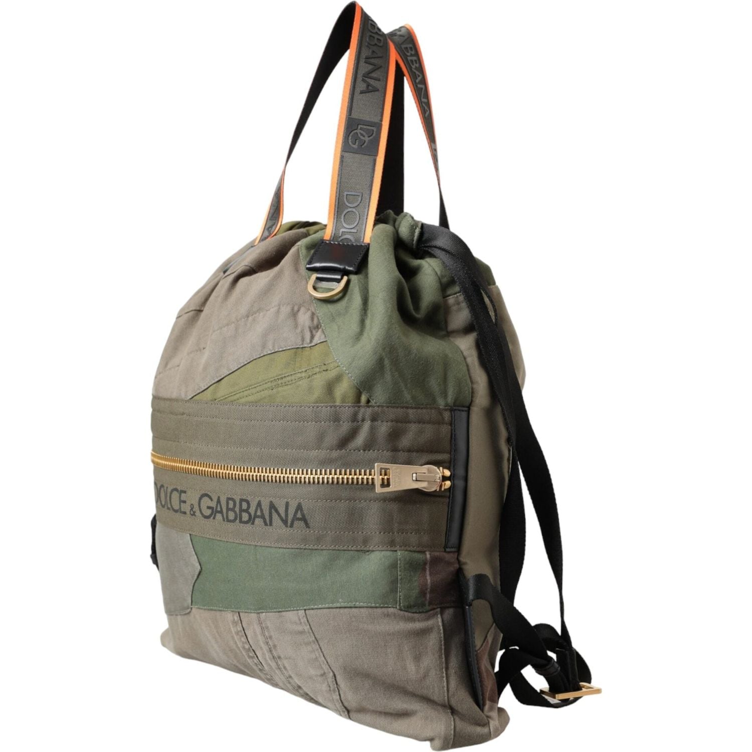 Front view with bag zipped and handles upright.