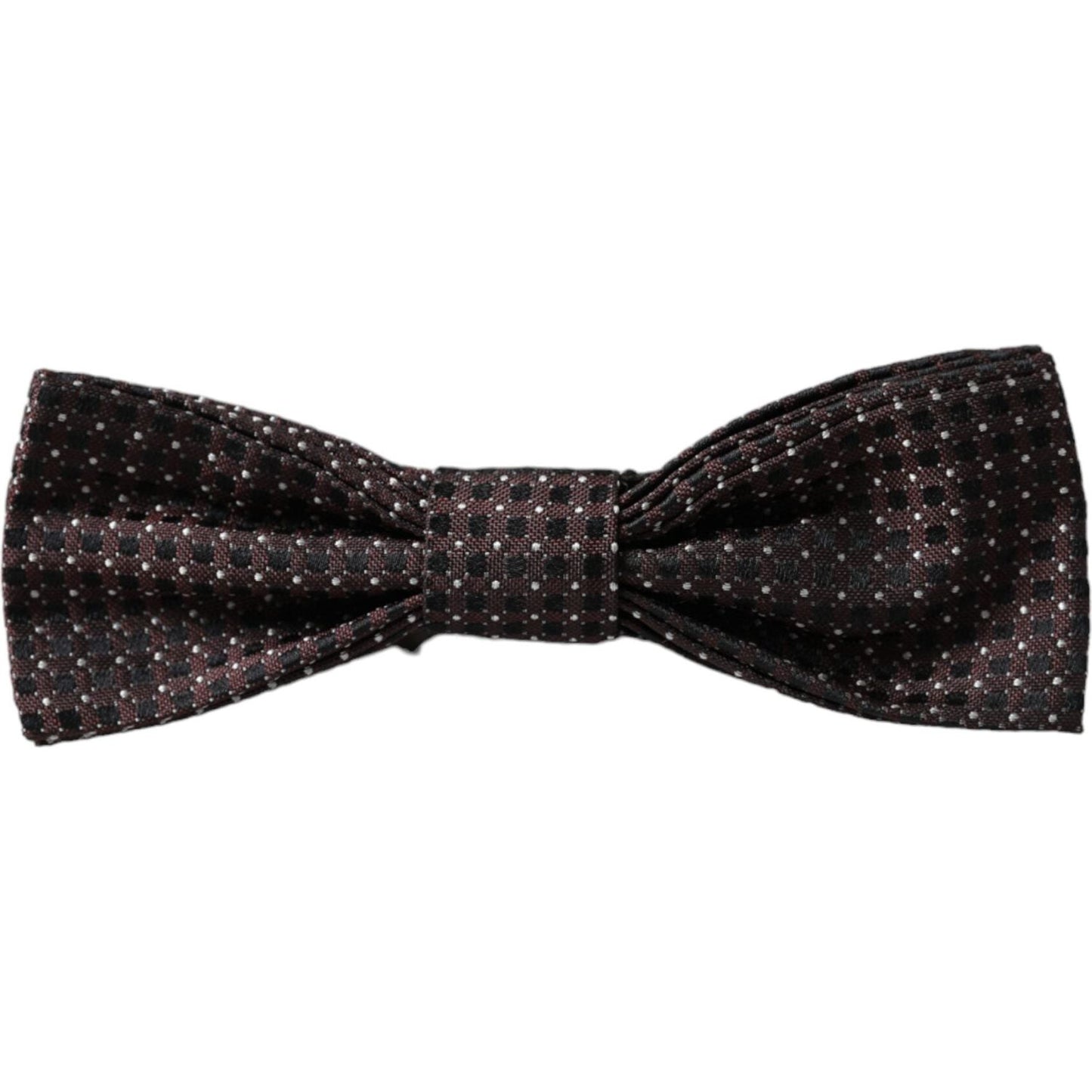 Dolce & Gabbana Brown Fantasy Silk Adjustable Neck Men Papillon Bow Tie Dolce & Gabbana