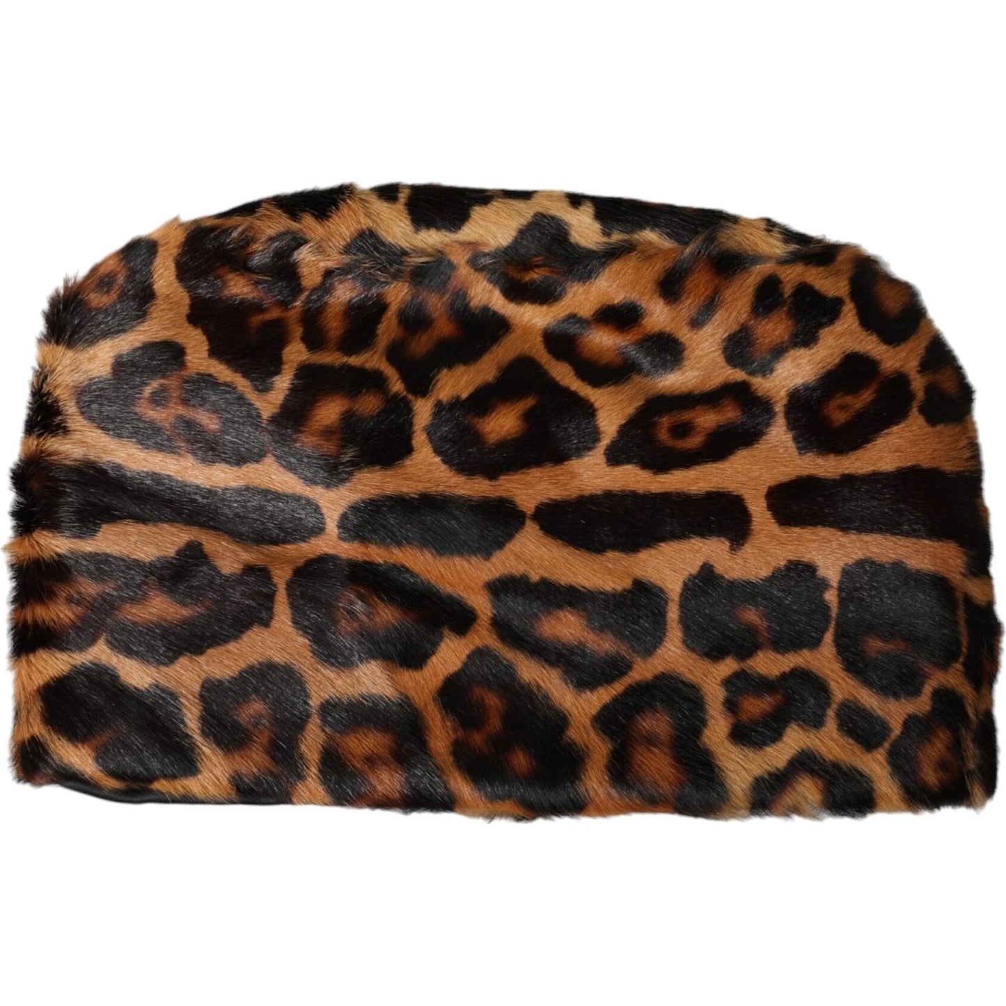 Dolce & Gabbana Brown Leopard Fur Women Bucket Hat Dolce & Gabbana