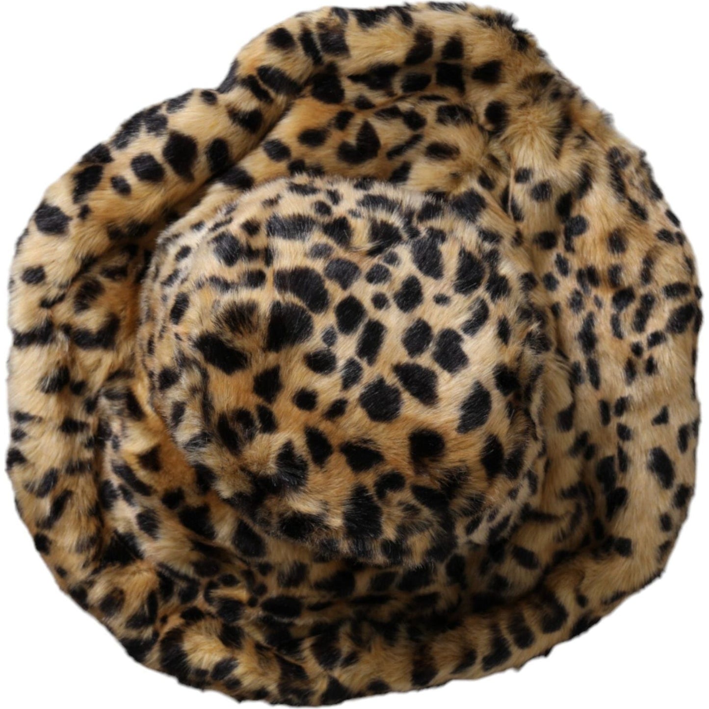 Dolce & Gabbana Brown Leopard Fur Women Bucket Hat Dolce & Gabbana