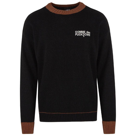 Comme Des Fuckdown Black Acrylic Sweater Comme Des Fuckdown