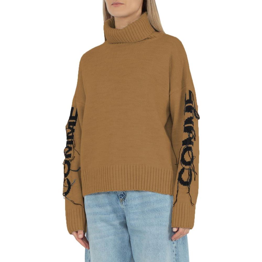 Comme Des Fuckdown Brown Acrylic Sweater Comme Des Fuckdown