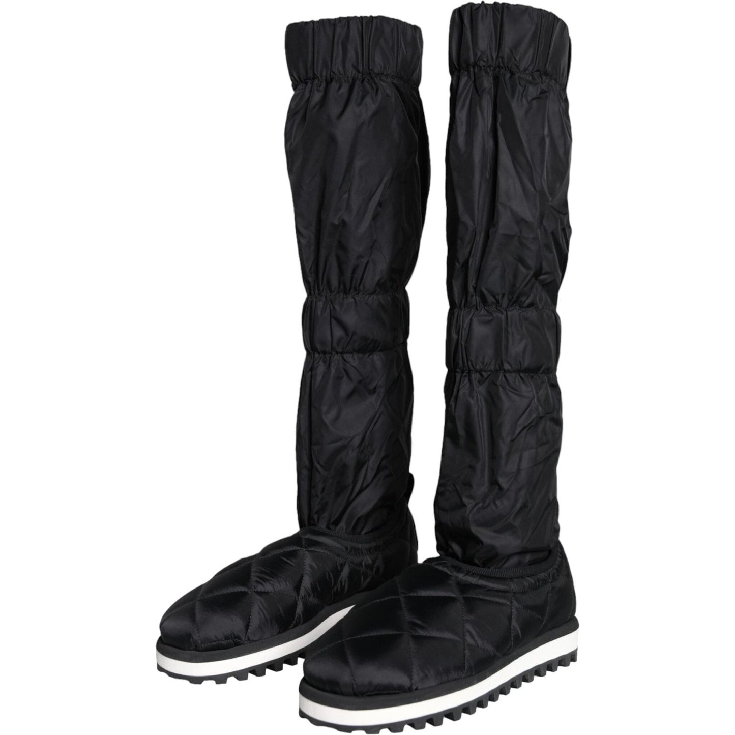 Dolce & Gabbana Black Quilted High Top Boots Sneakers Shoes Dolce & Gabbana