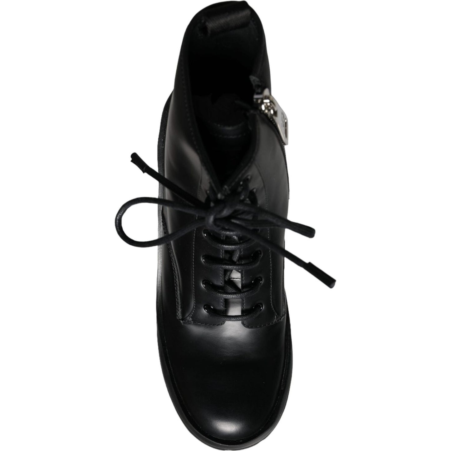 Dolce & Gabbana Black Lace Up Trekking Ankle Boots Men Shoes Dolce & Gabbana