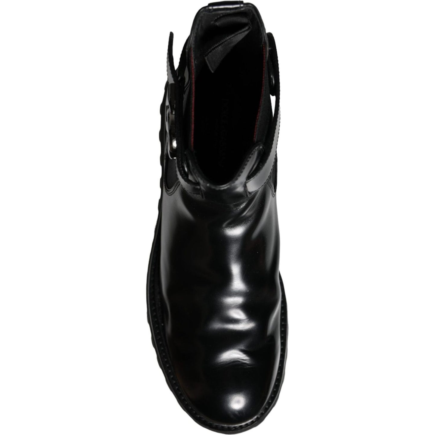 Dolce & Gabbana Black Belted DG Logo Men Chelsea Boots Shoes Dolce & Gabbana