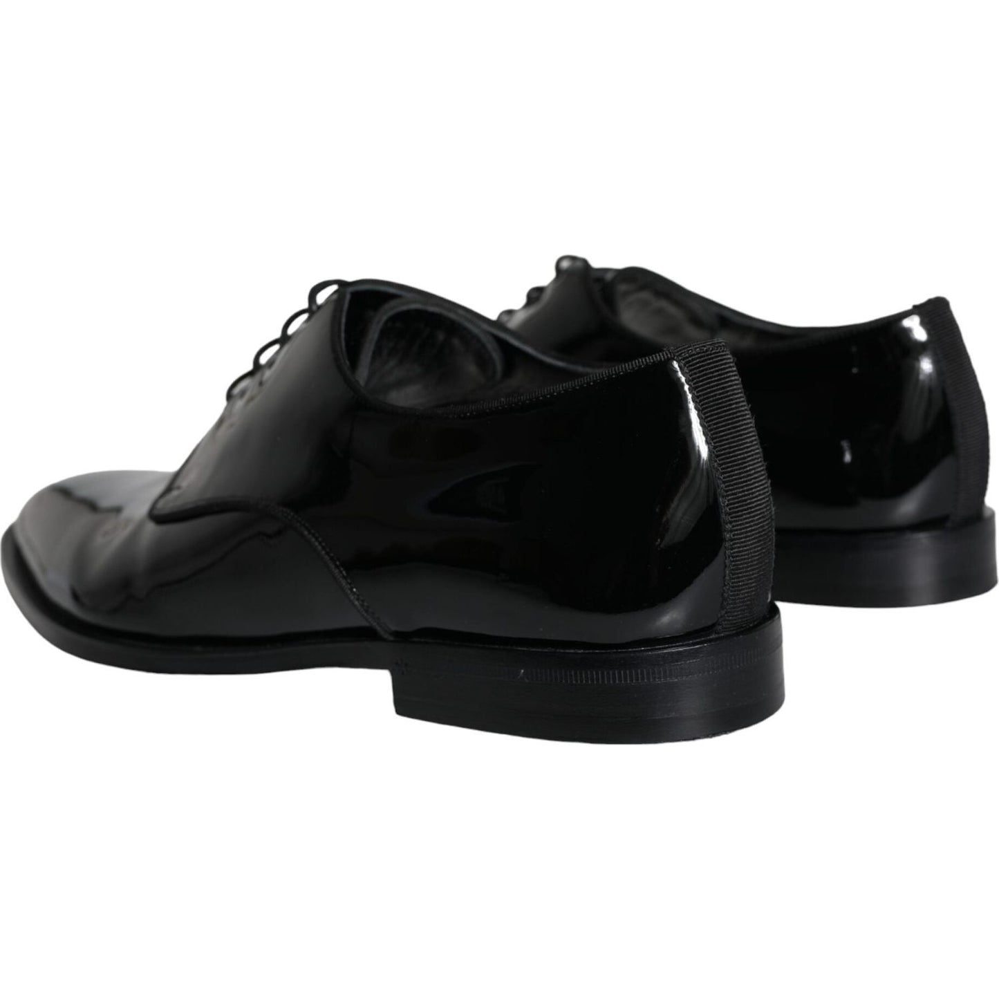 Dolce & Gabbana Black Calfskin Leather Derby Men Dress Shoes Dolce & Gabbana