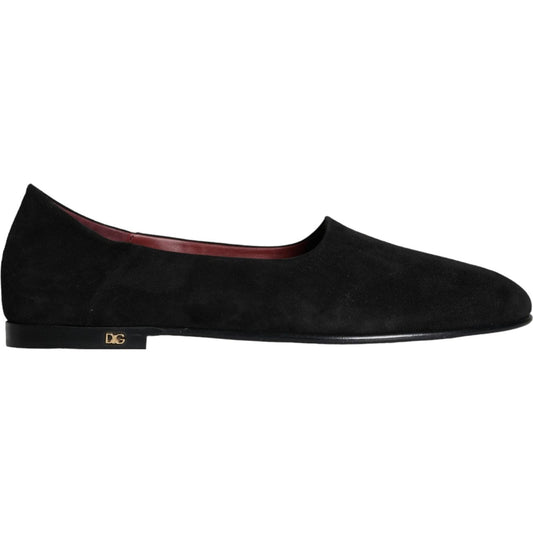 Black Suede Loafers Formal Slip On Shoes