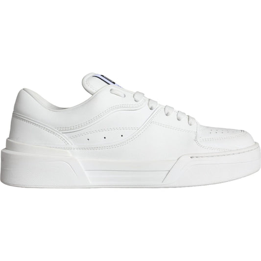 Dolce & Gabbana White Miami Leather Low Top Sneakers Shoes 1728,67345645728,Dolce & Gabbana,EU41/US8,Low Tops - Sneakers - Shoes,Material: 100% Calfskin Leather,Men,Preowned / Defect,Shoes,Sneakers - Men - Shoes,Sneakers - Shoes,White