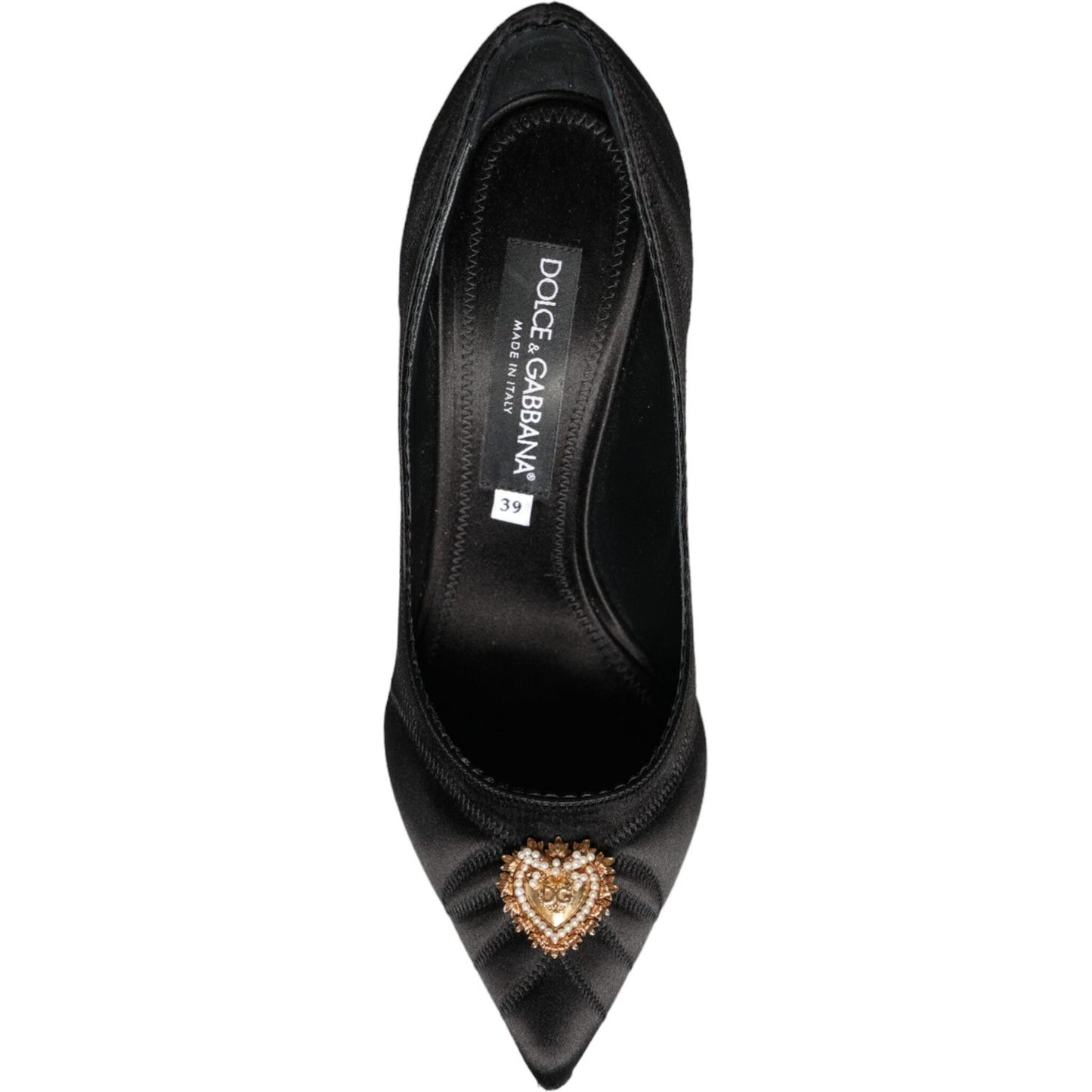 Dolce & Gabbana Black Heart DEVOTION Heels Pumps Shoes Dolce & Gabbana