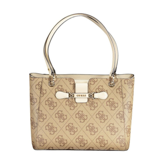 Beige Polyethylene Handbag