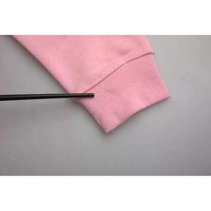 Philippe Model Pink Cotton Logo Print Long Sleeves Pullover Sweater