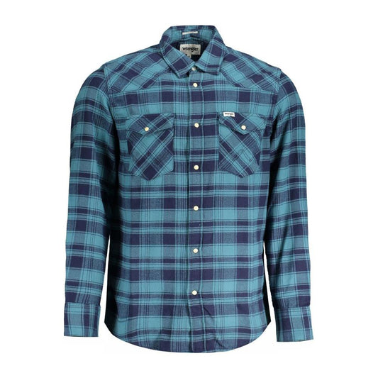 Wrangler Blue Cotton Shirt Wrangler