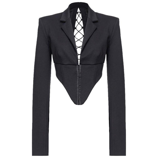 PINKO Black Viscose Suits & Blazer PINKO