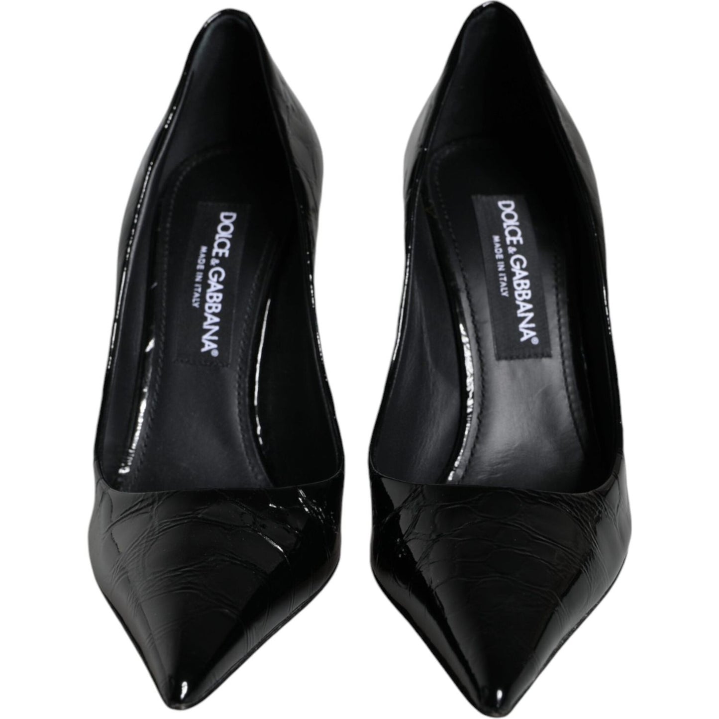 Dolce & Gabbana Black Patent Leather High Heels Pumps Shoes Dolce & Gabbana