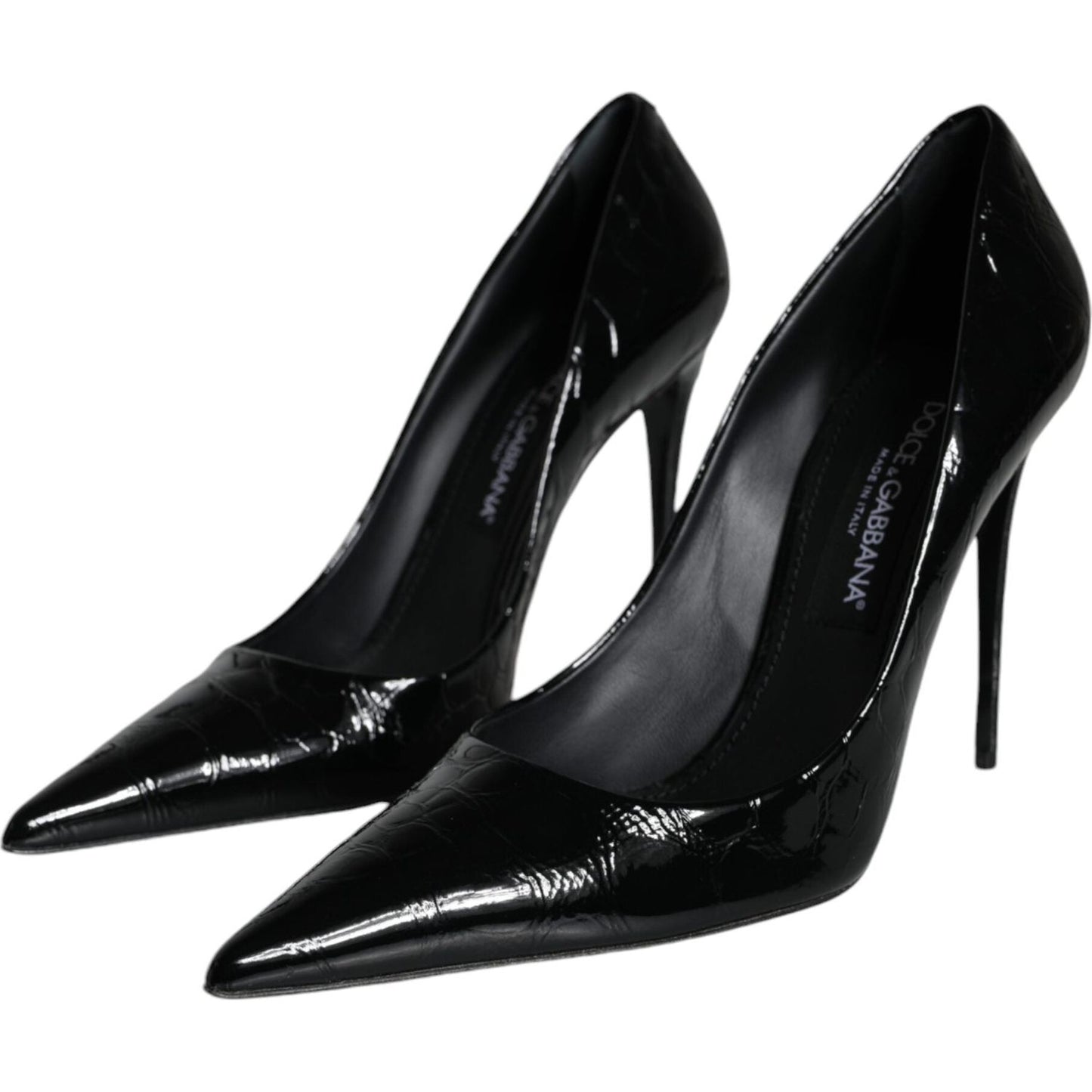 Dolce & Gabbana Black Patent Leather High Heels Pumps Shoes Dolce & Gabbana