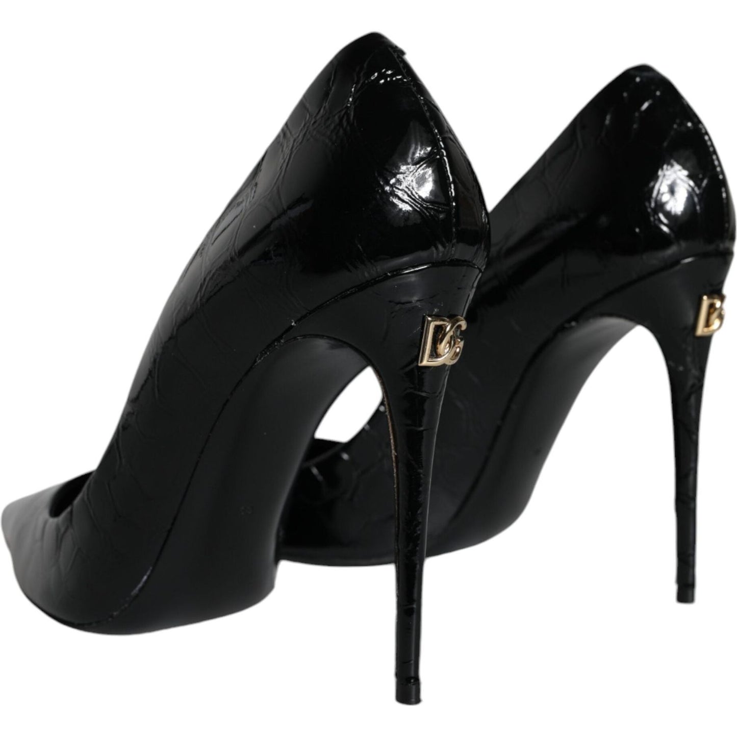 Dolce & Gabbana Black Patent Leather High Heels Pumps Shoes Dolce & Gabbana