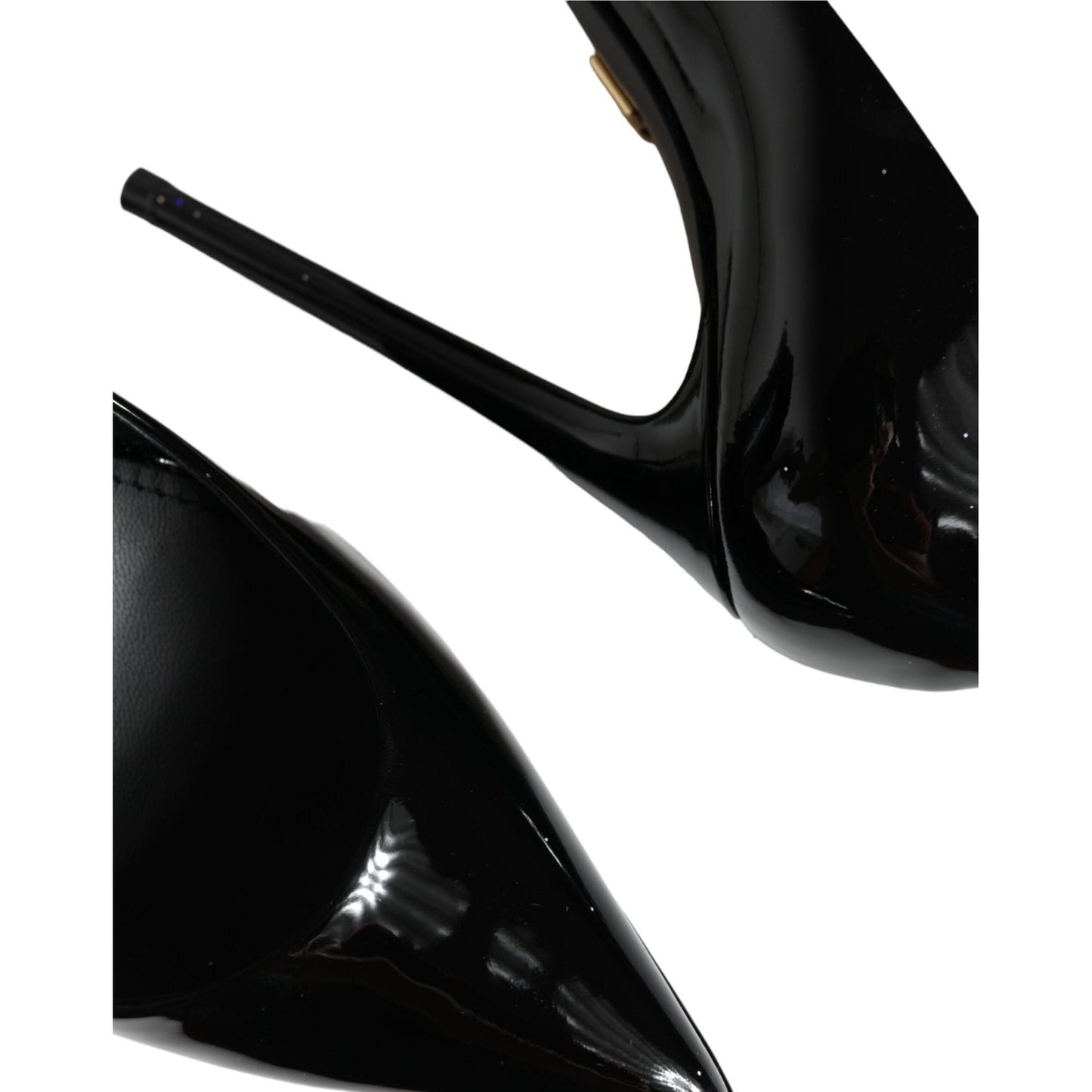 Dolce & Gabbana Black Leather Platform Heels Pumps Shoes Dolce & Gabbana