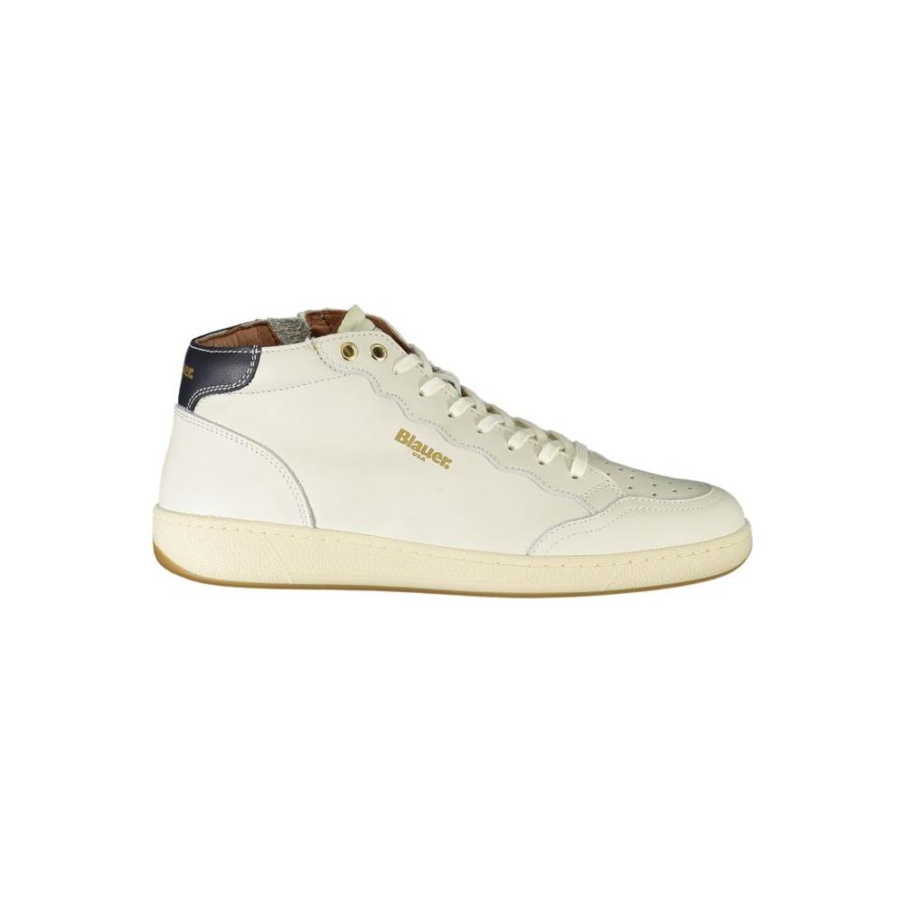 Blauer White Polyester Sneaker Blauer